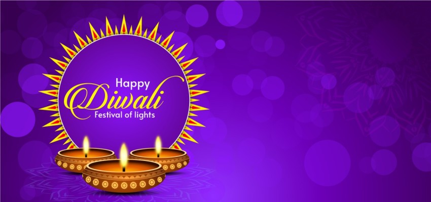 Creative Purple Diwali Background