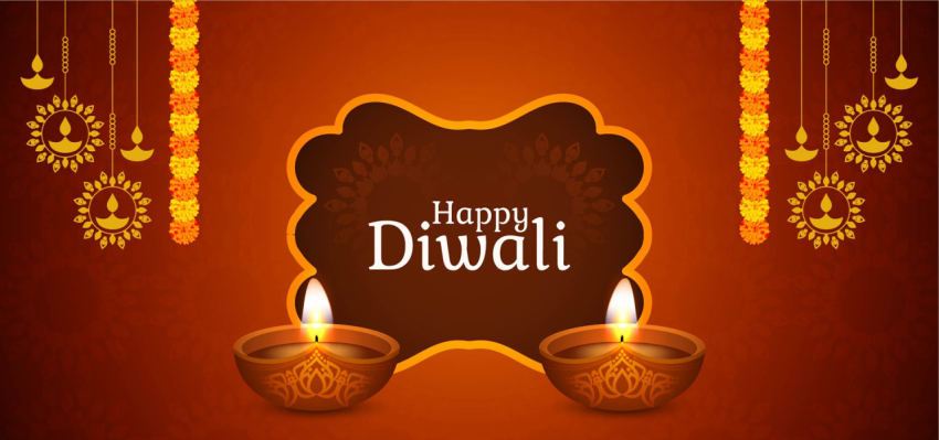 Happy Diwali Brown Elegant Background