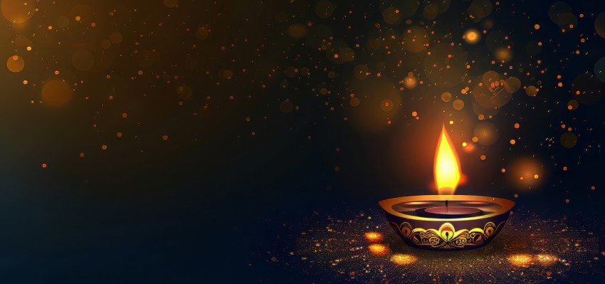 Happy Diwali Celebrating The Festival Of Lights Background Or Poster