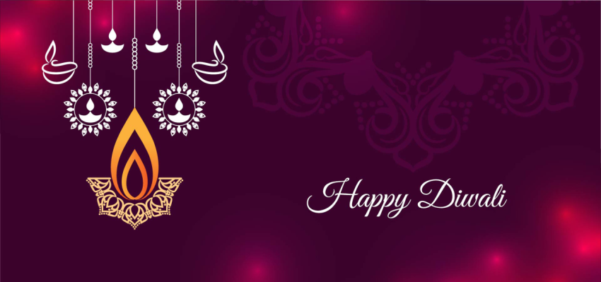 Happy Diwali Glossy Background