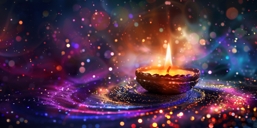 Diwali Background Design With Diya Lamp Featuring A Dynamic Mix Of Textures And Hues