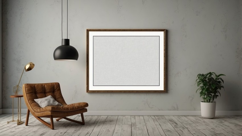 Empty Photo Frame Mockup Background