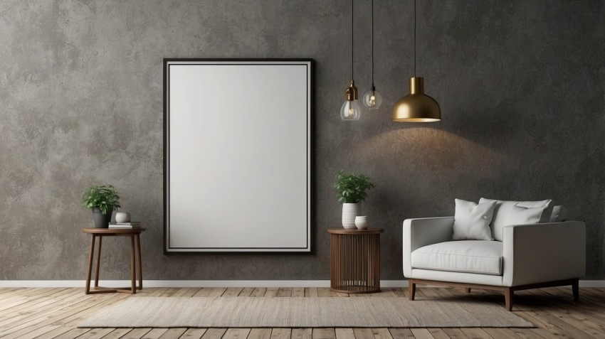 Blank Wall Art Mockup Background