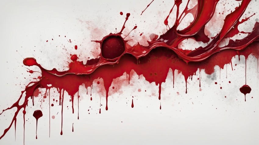 Red Paint Splashes Texture Background