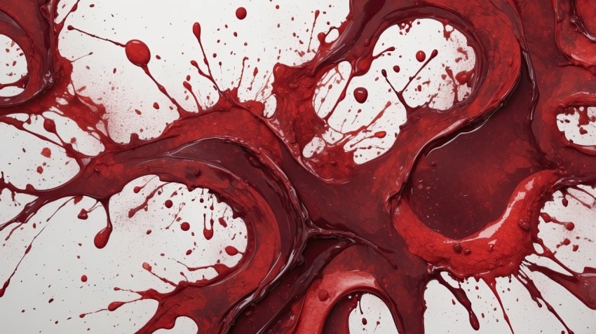 Red Paint Splashes Texture Background