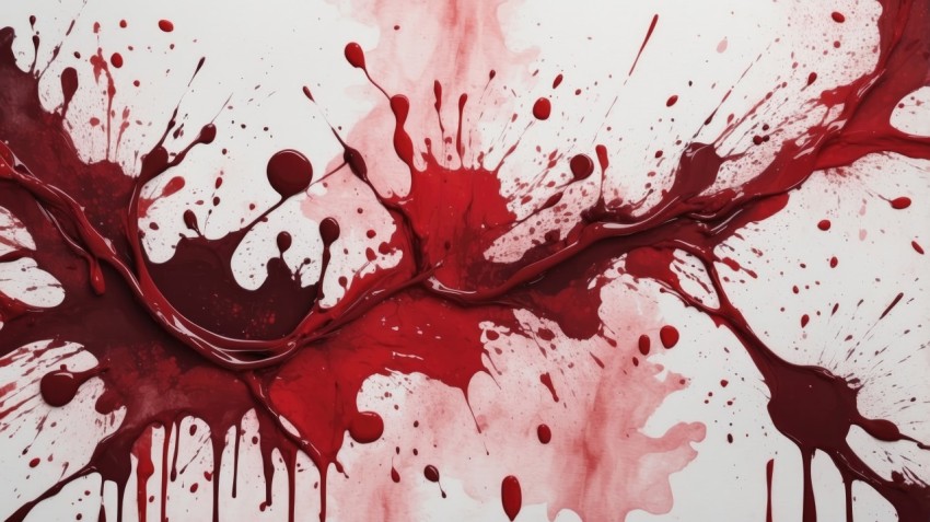 Red Paint Splashes Texture Background