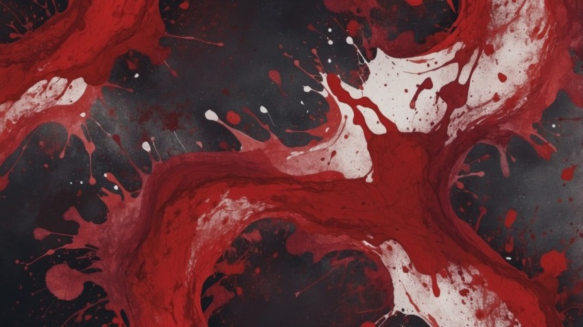 Red Paint Splashes Texture Background