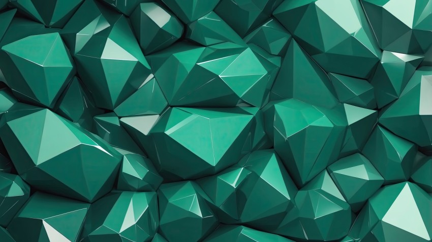 Abstract Geometric Green Texture Background