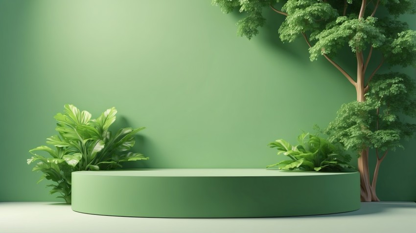 Green Product Podium Mock Up