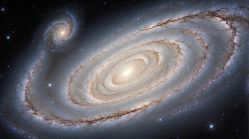 Milky Way Andromeda Galaxy Space Background