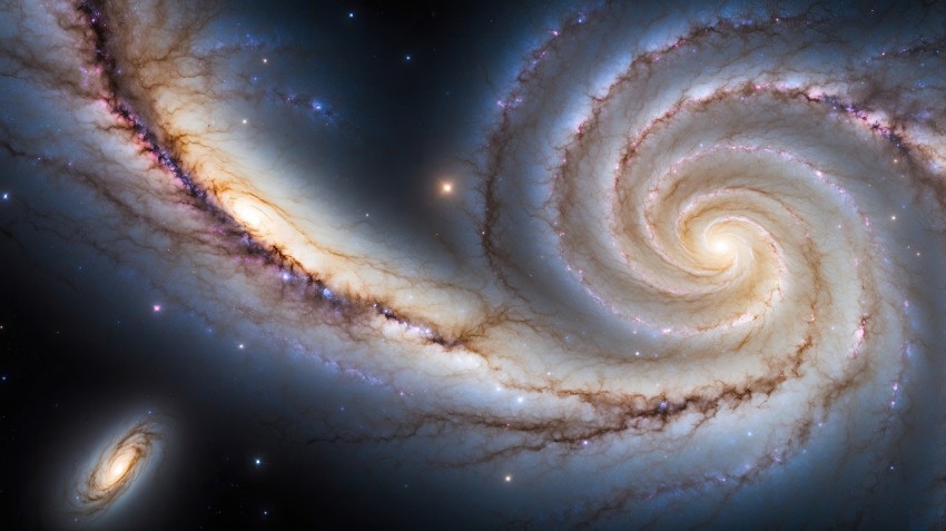 Milky Way Andromeda Galaxy Space Background