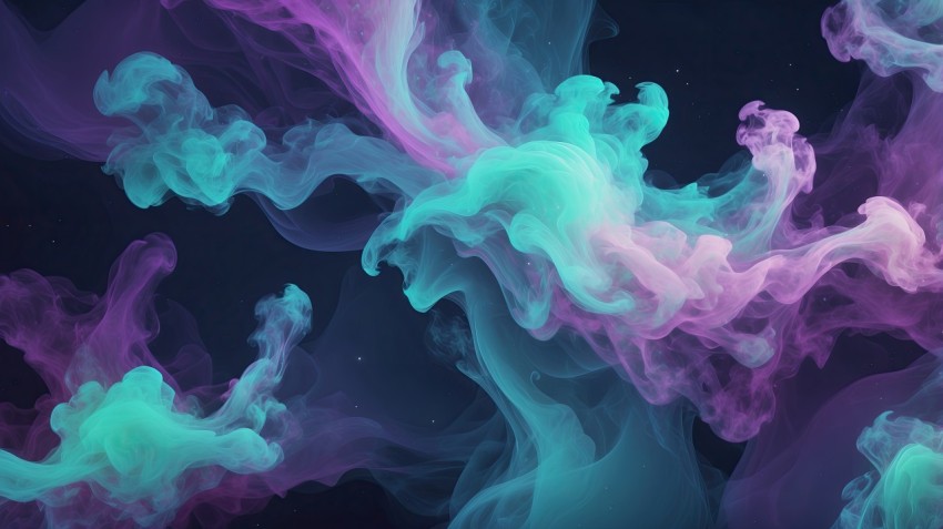 Abstract Blue And Purple Smoke Background