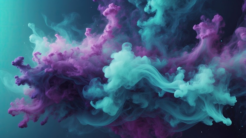 Abstract Blue And Purple Smoke Background