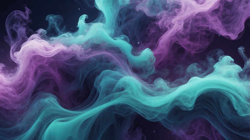 Abstract Blue And Purple Smoke Background