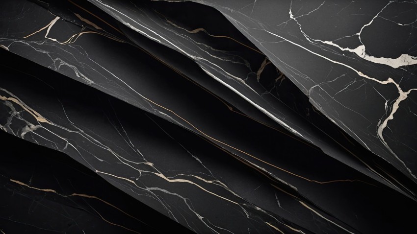 Black Gold Realistic Marble Tiles Texture Background