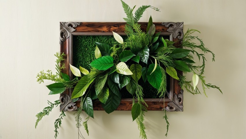 Greenery Wall Frame Background