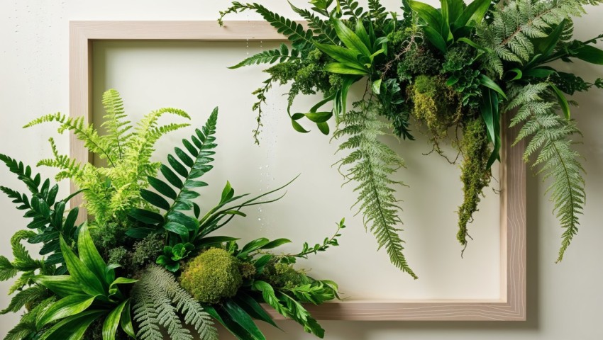 Greenery Wall Frame Background