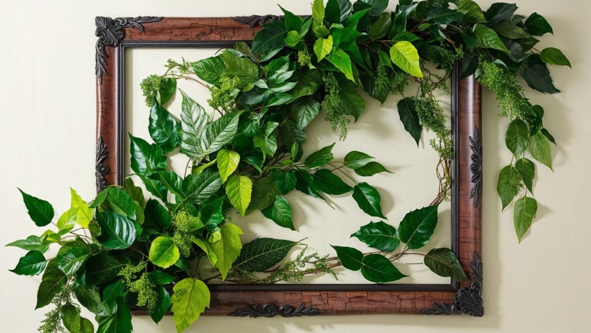 Greenery Wall Frame Background