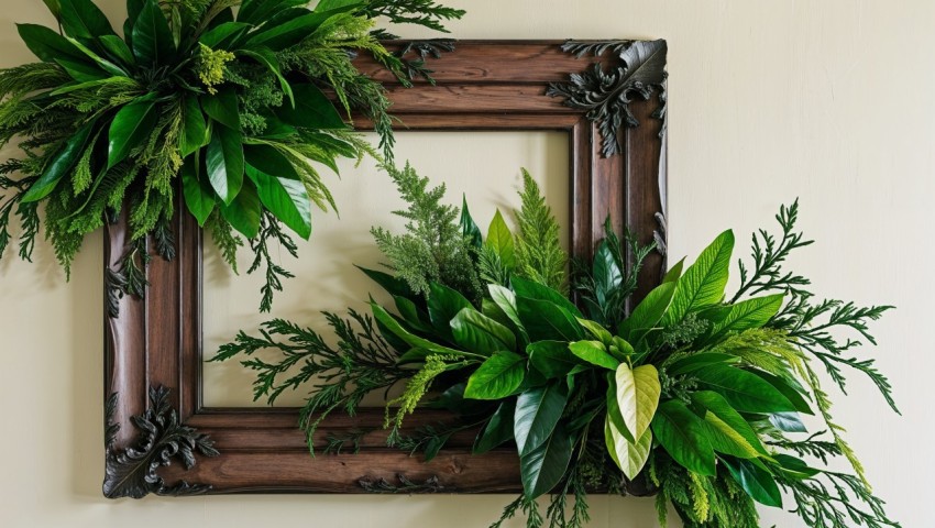 Greenery Wall Frame Background