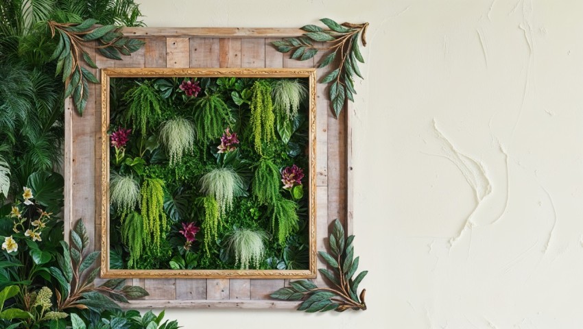 Greenery Wall Frame Background