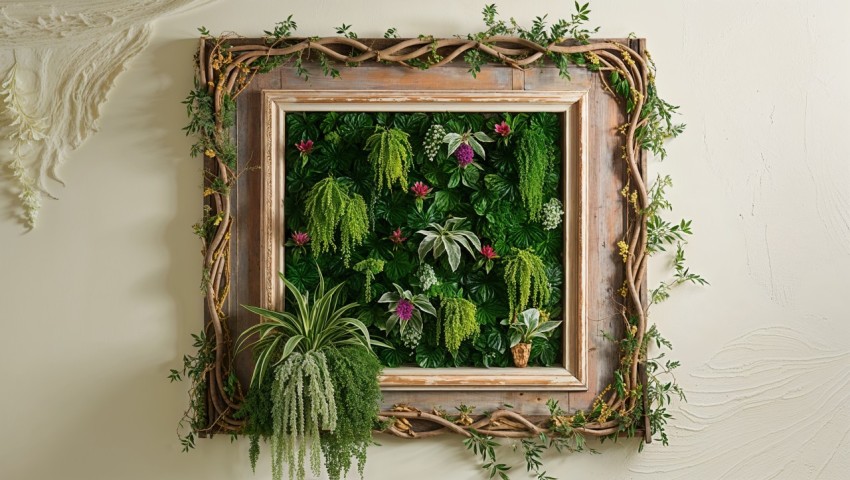 Greenery Wall Frame Background