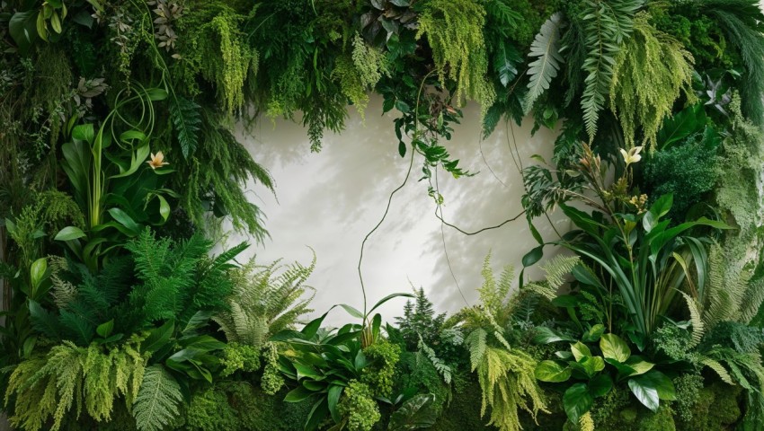 Greenery Wall Frame Background