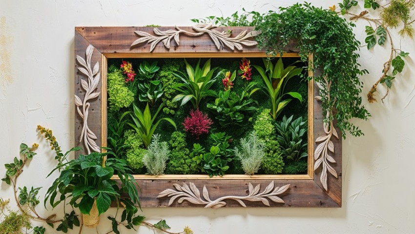 Greenery Wall Frame Background