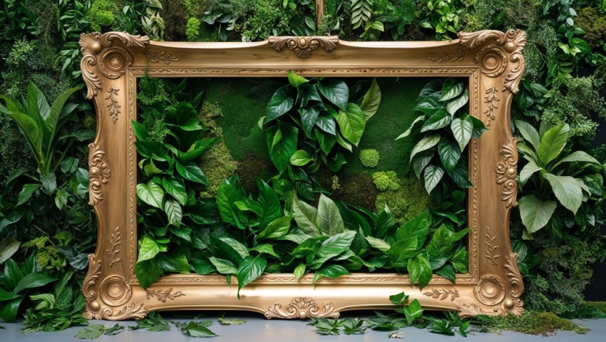 Greenery Wall Frame Background