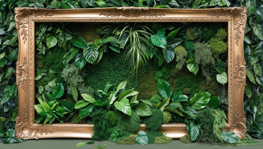 Greenery Wall Frame Background