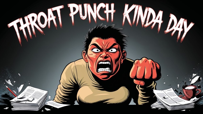 Throat Punch Kinda Day Stock Photo