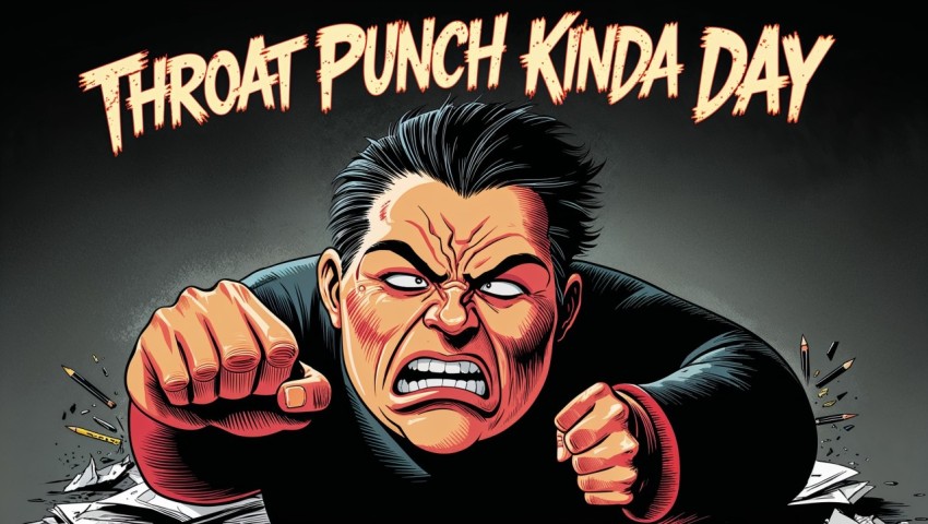 Throat Punch Kinda Day Stock Photo