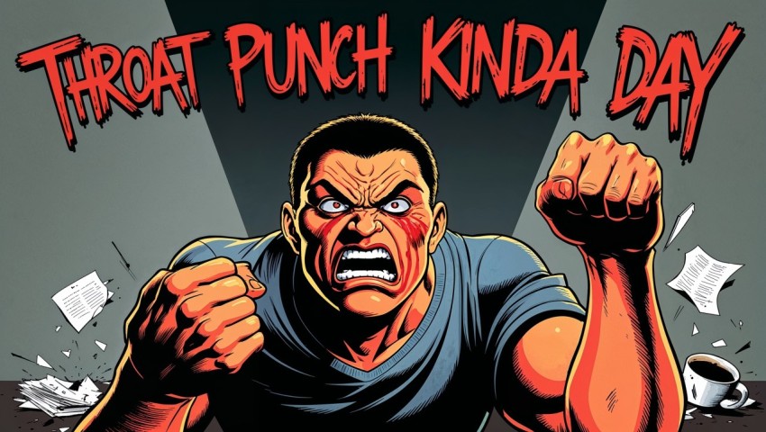 Throat Punch Kinda Day Stock Photo