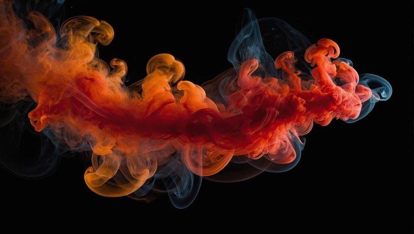 Abstract smoke texture on black background