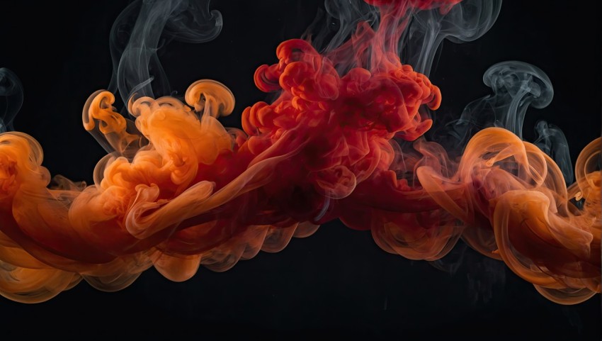 Abstract smoke texture on black background