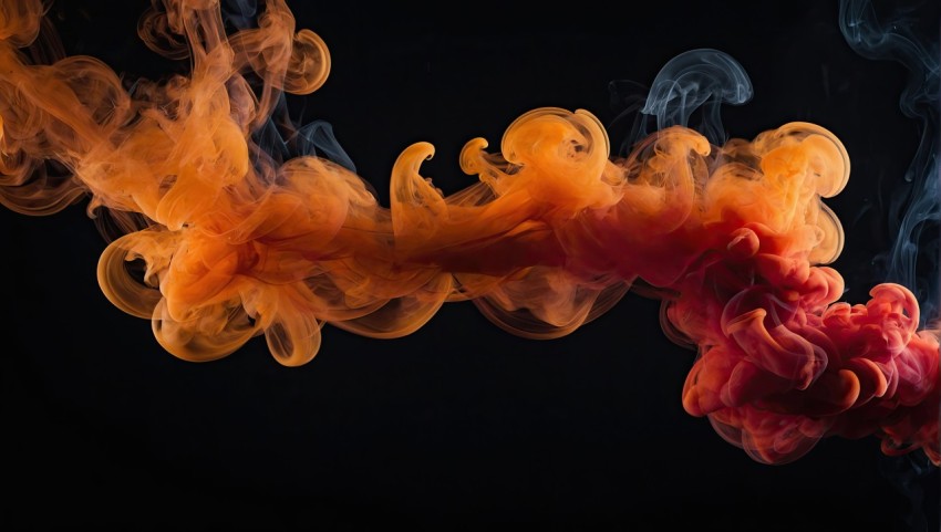 Abstract smoke texture on black background