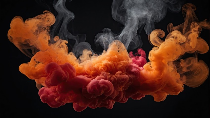 Abstract smoke texture on black background