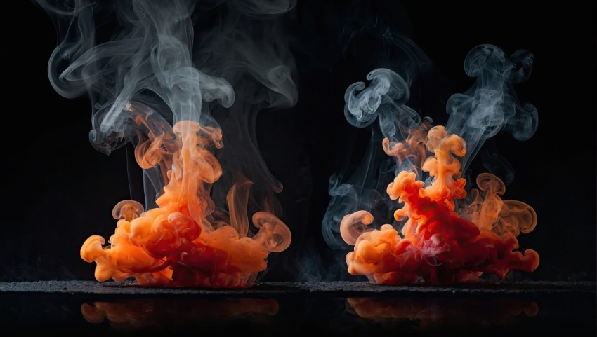 Abstract smoke texture on black background