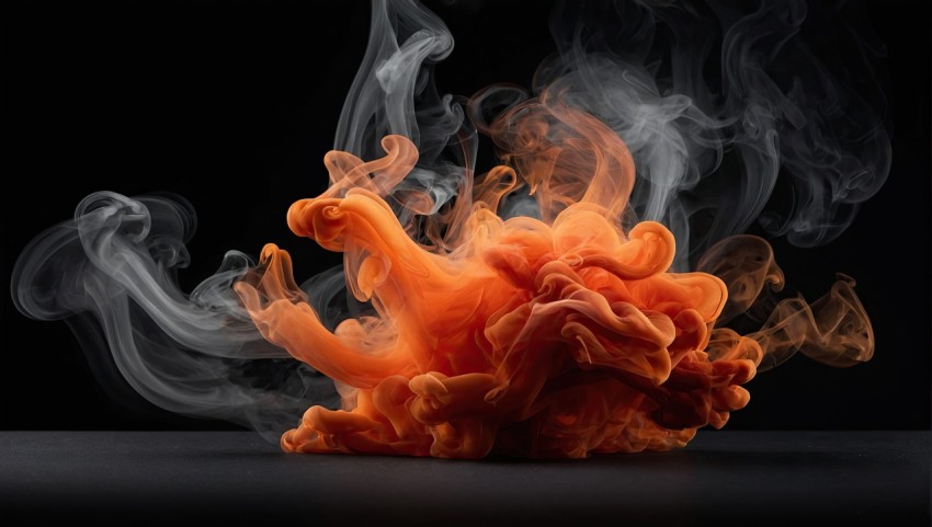 Abstract smoke texture on black background