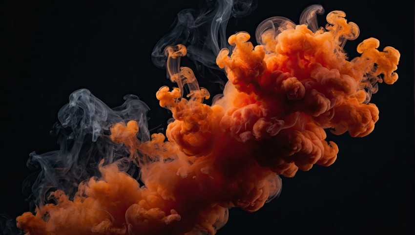 Abstract smoke texture on black background