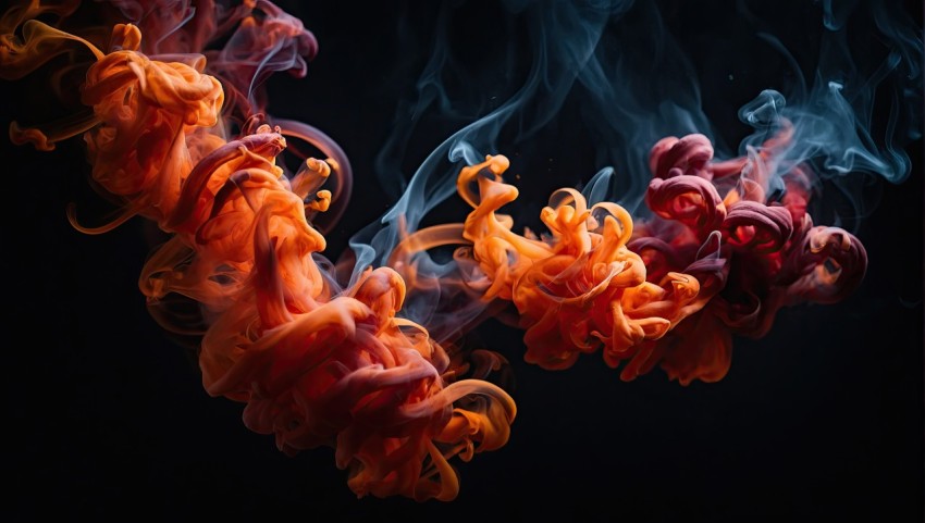 Abstract smoke texture on black background