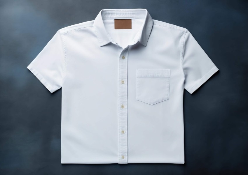 White Shirt Displayed on Dark Background