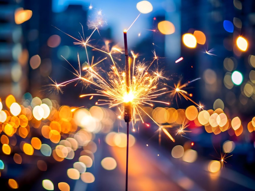 Sparkler With Blurred Dark Background Diwali Festival Celebration 4