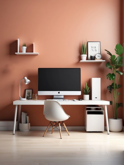 Modern Home Office Workspace Desk Mockup