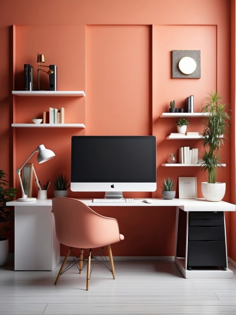 Modern Home Office Workspace Desk Mockup