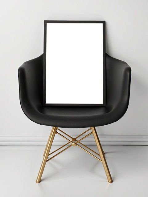 Blank Poster Frame On The Armchair Background