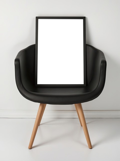 Blank Poster Frame On The Armchair Background