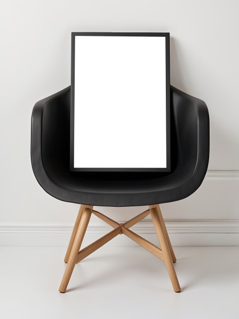 Blank Poster Frame On The Armchair Background