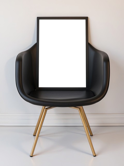 Blank Poster Frame On The Armchair Background