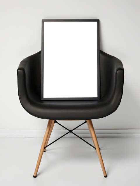 Blank Poster Frame On The Armchair Background