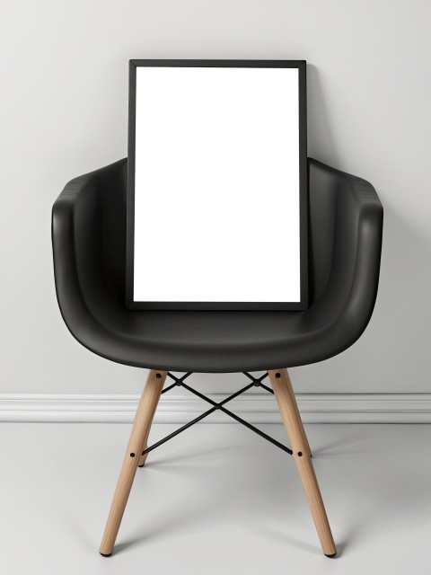 Blank Poster Frame On The Armchair Background